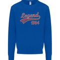 Legend Since 59th Birthday 1964 Mens Sweatshirt Jumper Royal Blue