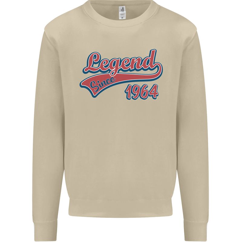 Legend Since 59th Birthday 1964 Mens Sweatshirt Jumper Sand