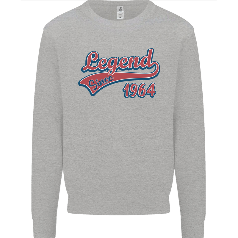 Legend Since 59th Birthday 1964 Mens Sweatshirt Jumper Sports Grey