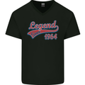 Legend Since 59th Birthday 1964 Mens V-Neck Cotton T-Shirt Black