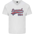 Legend Since 59th Birthday 1964 Mens V-Neck Cotton T-Shirt White