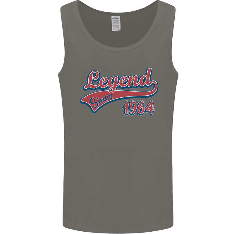 Legend Since 59th Birthday 1964 Mens Vest Tank Top Charcoal