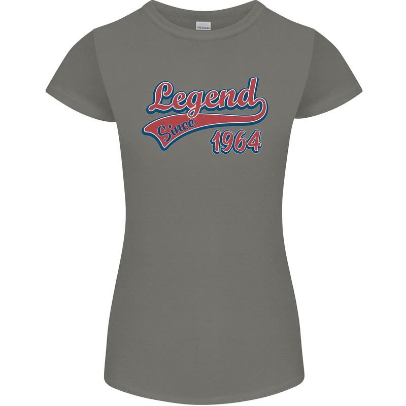Legend Since 59th Birthday 1964 Womens Petite Cut T-Shirt Charcoal