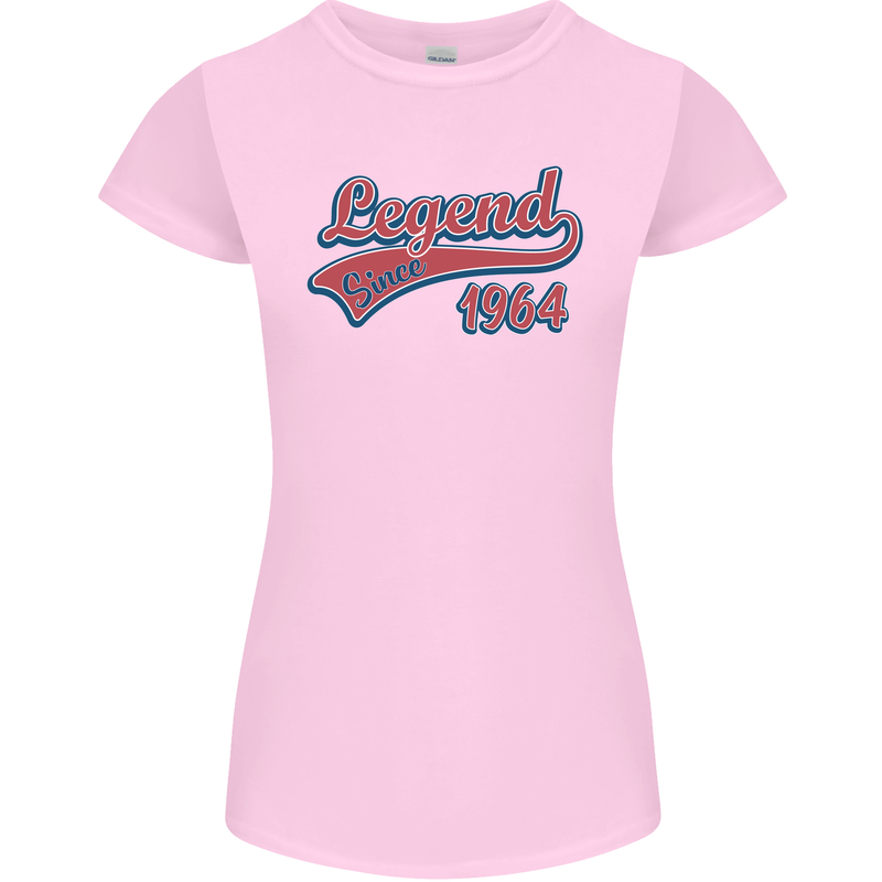 Legend Since 59th Birthday 1964 Womens Petite Cut T-Shirt Light Pink