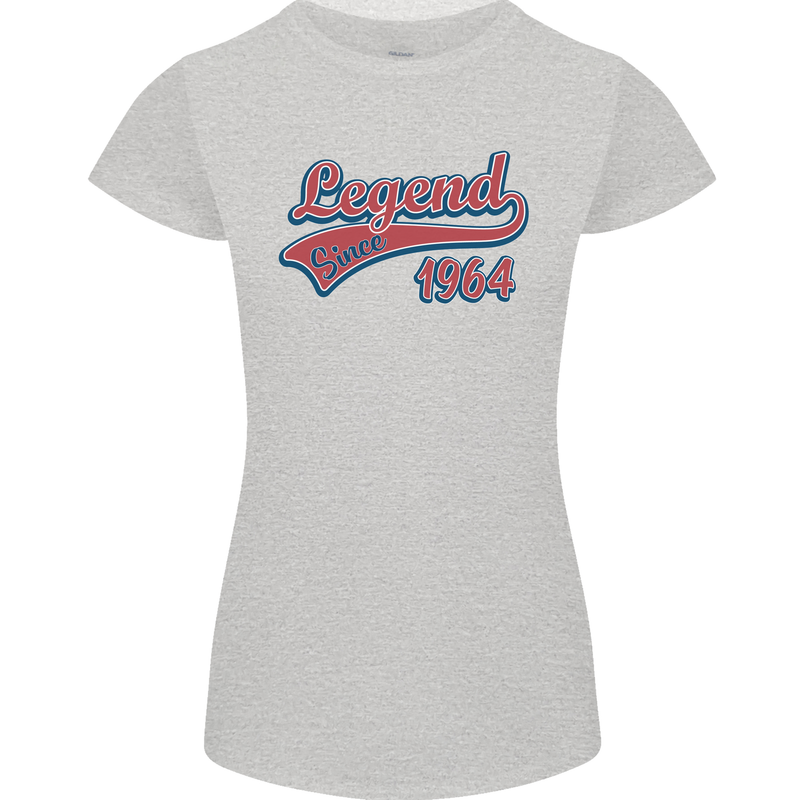Legend Since 59th Birthday 1964 Womens Petite Cut T-Shirt Sports Grey