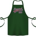Legend Since 62nd Birthday 1961 Cotton Apron 100% Organic Forest Green