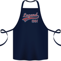 Legend Since 62nd Birthday 1961 Cotton Apron 100% Organic Navy Blue