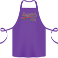 Legend Since 62nd Birthday 1961 Cotton Apron 100% Organic Purple