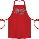 Legend Since 62nd Birthday 1961 Cotton Apron 100% Organic Red
