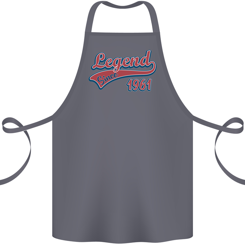 Legend Since 62nd Birthday 1961 Cotton Apron 100% Organic Steel