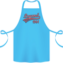 Legend Since 62nd Birthday 1961 Cotton Apron 100% Organic Turquoise