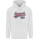Legend Since 62nd Birthday 1961 Mens 80% Cotton Hoodie White
