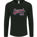Legend Since 62nd Birthday 1961 Mens Long Sleeve T-Shirt Black