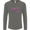 Legend Since 62nd Birthday 1961 Mens Long Sleeve T-Shirt Charcoal