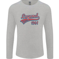 Legend Since 62nd Birthday 1961 Mens Long Sleeve T-Shirt Sports Grey