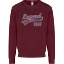 Legend Since 62nd Birthday 1961 Mens Sweatshirt Jumper Maroon