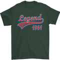 Legend Since 62nd Birthday 1961 Mens T-Shirt 100% Cotton Forest Green