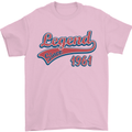 Legend Since 62nd Birthday 1961 Mens T-Shirt 100% Cotton Light Pink