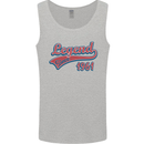 Legend Since 62nd Birthday 1961 Mens Vest Tank Top Sports Grey