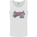 Legend Since 62nd Birthday 1961 Mens Vest Tank Top White