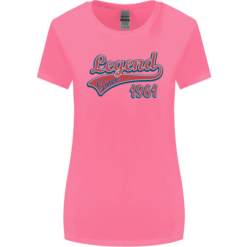 Legend Since 62nd Birthday 1961 Womens Wider Cut T-Shirt Azalea