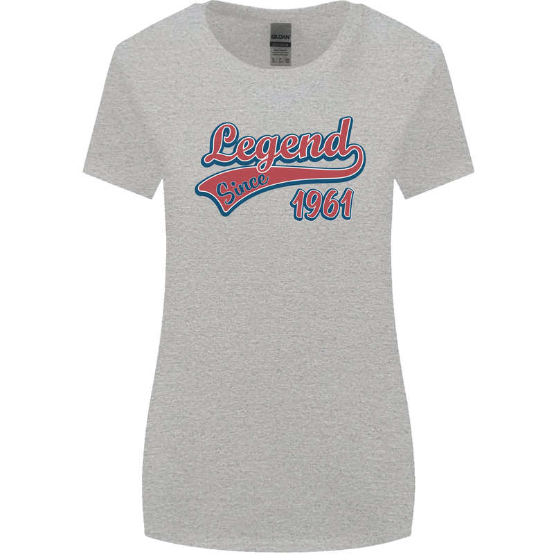 Legend Since 62nd Birthday 1961 Womens Wider Cut T-Shirt Sports Grey