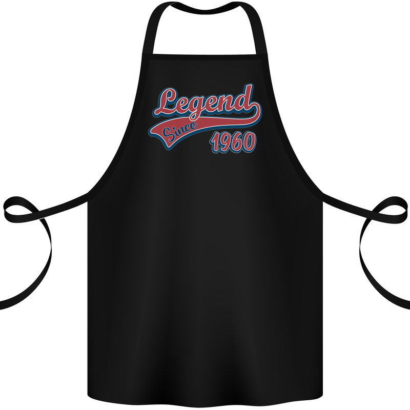 Legend Since 63rd Birthday 1960 Cotton Apron 100% Organic Black