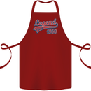 Legend Since 63rd Birthday 1960 Cotton Apron 100% Organic Maroon