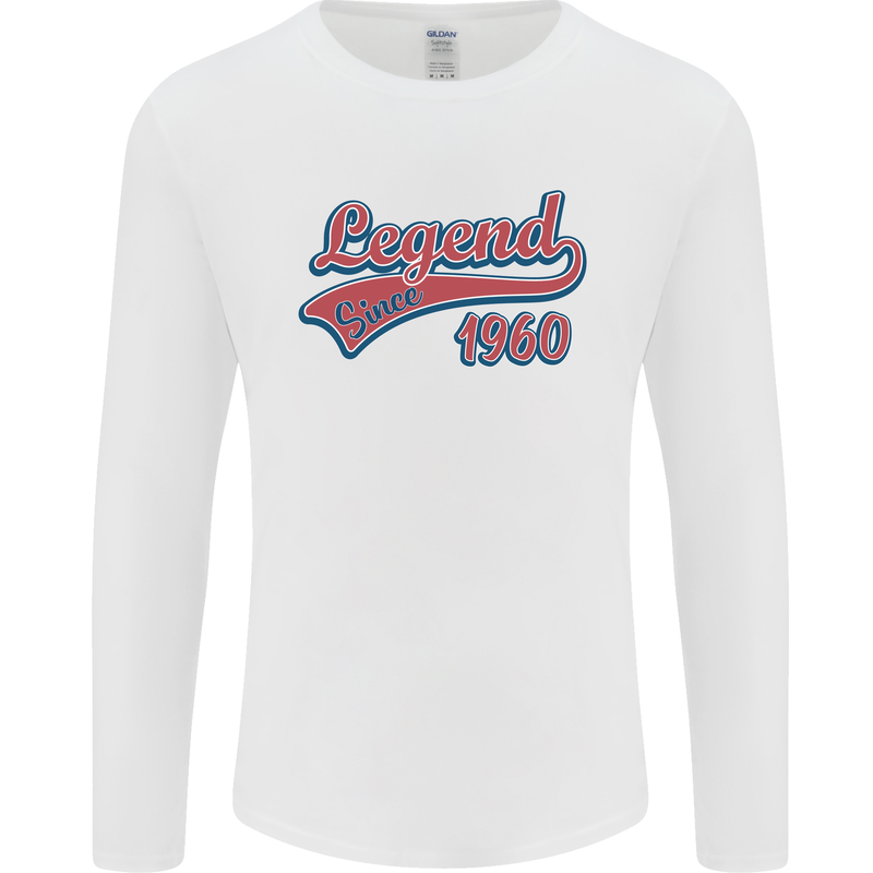 Legend Since 63rd Birthday 1960 Mens Long Sleeve T-Shirt White