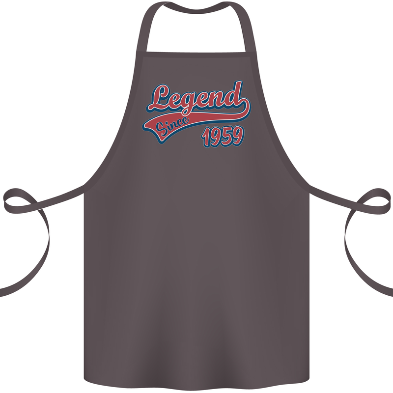 Legend Since 64th Birthday 1959 Cotton Apron 100% Organic Dark Grey