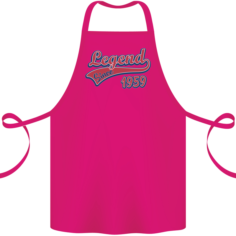 Legend Since 64th Birthday 1959 Cotton Apron 100% Organic Pink