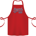 Legend Since 64th Birthday 1959 Cotton Apron 100% Organic Red