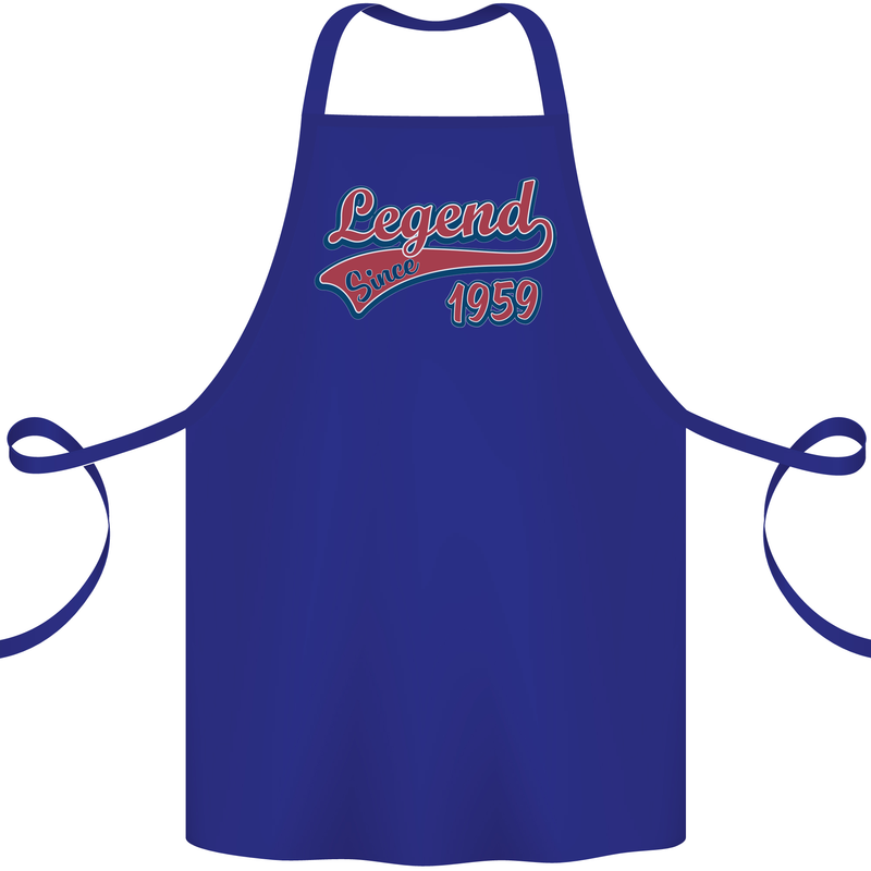 Legend Since 64th Birthday 1959 Cotton Apron 100% Organic Royal Blue
