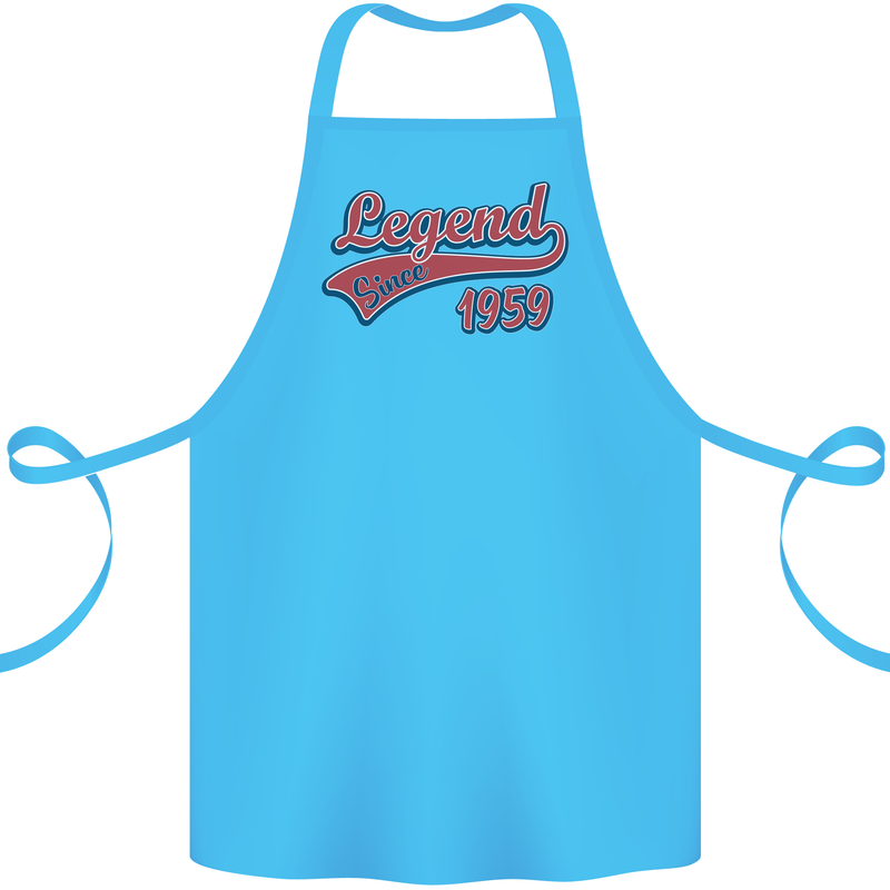 Legend Since 64th Birthday 1959 Cotton Apron 100% Organic Turquoise
