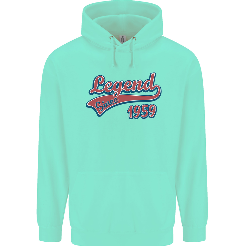 Legend Since 64th Birthday 1959 Mens 80% Cotton Hoodie Peppermint