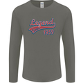 Legend Since 64th Birthday 1959 Mens Long Sleeve T-Shirt Charcoal