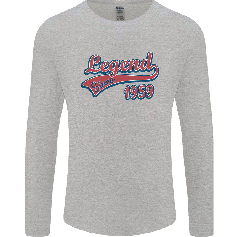 Legend Since 64th Birthday 1959 Mens Long Sleeve T-Shirt Sports Grey