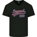 Legend Since 64th Birthday 1959 Mens V-Neck Cotton T-Shirt Black