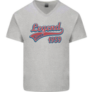 Legend Since 64th Birthday 1959 Mens V-Neck Cotton T-Shirt Sports Grey