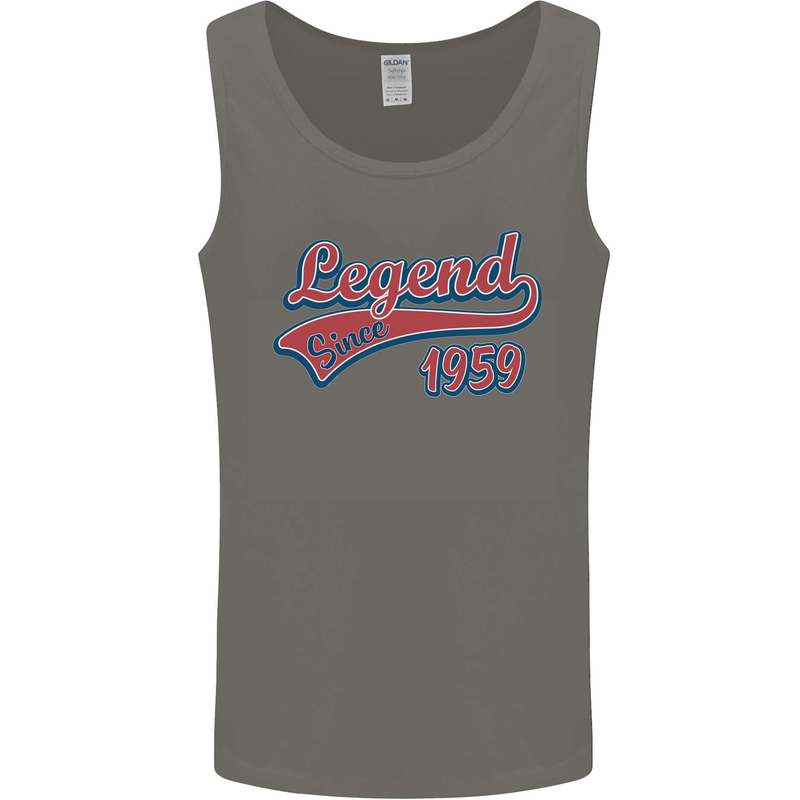Legend Since 64th Birthday 1959 Mens Vest Tank Top Charcoal