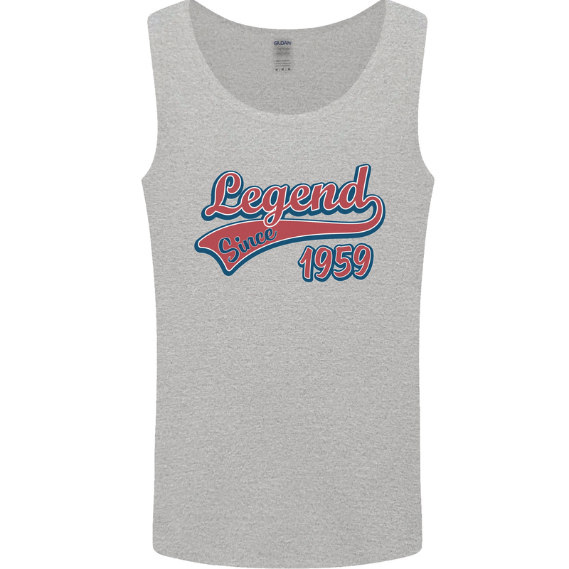 Legend Since 64th Birthday 1959 Mens Vest Tank Top Sports Grey