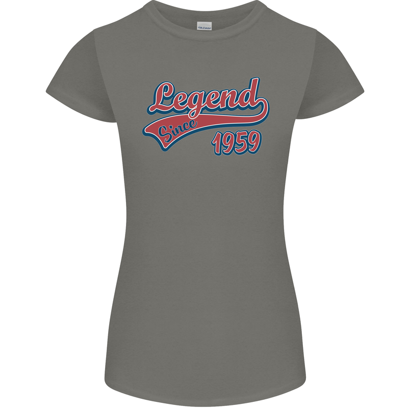 Legend Since 64th Birthday 1959 Womens Petite Cut T-Shirt Charcoal