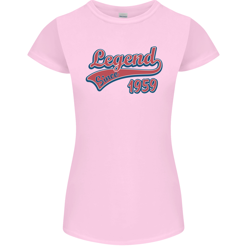 Legend Since 64th Birthday 1959 Womens Petite Cut T-Shirt Light Pink