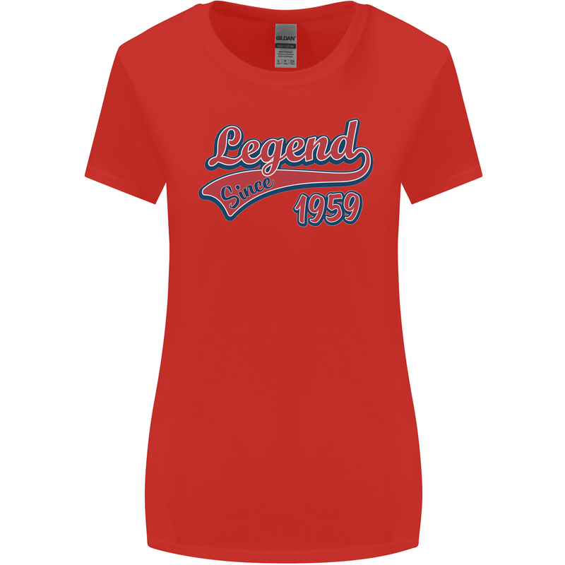 Legend Since 64th Birthday 1959 Womens Wider Cut T-Shirt Red