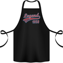 Legend Since 65th Birthday 1958 Cotton Apron 100% Organic Black