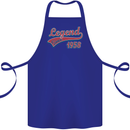 Legend Since 65th Birthday 1958 Cotton Apron 100% Organic Royal Blue