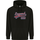 Legend Since 65th Birthday 1958 Mens 80% Cotton Hoodie Black