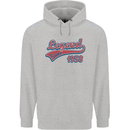 Legend Since 65th Birthday 1958 Mens 80% Cotton Hoodie Sports Grey