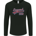 Legend Since 65th Birthday 1958 Mens Long Sleeve T-Shirt Black