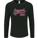 Legend Since 65th Birthday 1958 Mens Long Sleeve T-Shirt Black